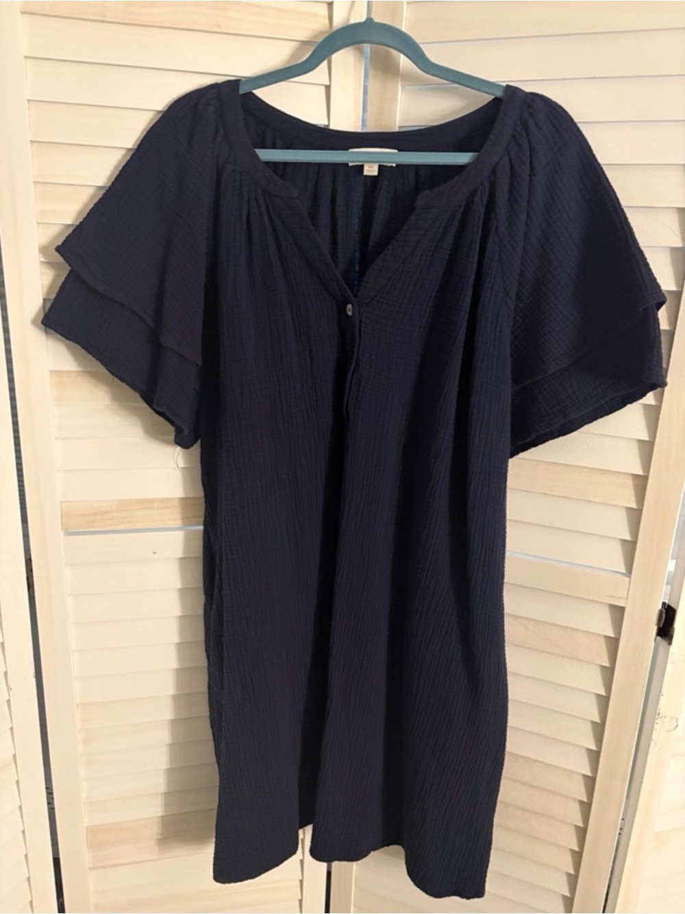 Navy Blue Cotton Dress